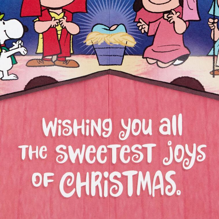 Hallmark Peanuts® Blessings And Joy Nativity Scene Musical Pop-Up Christmas Card