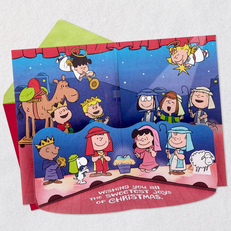 Hallmark Peanuts® Blessings And Joy Nativity Scene Musical Pop-Up Christmas Card