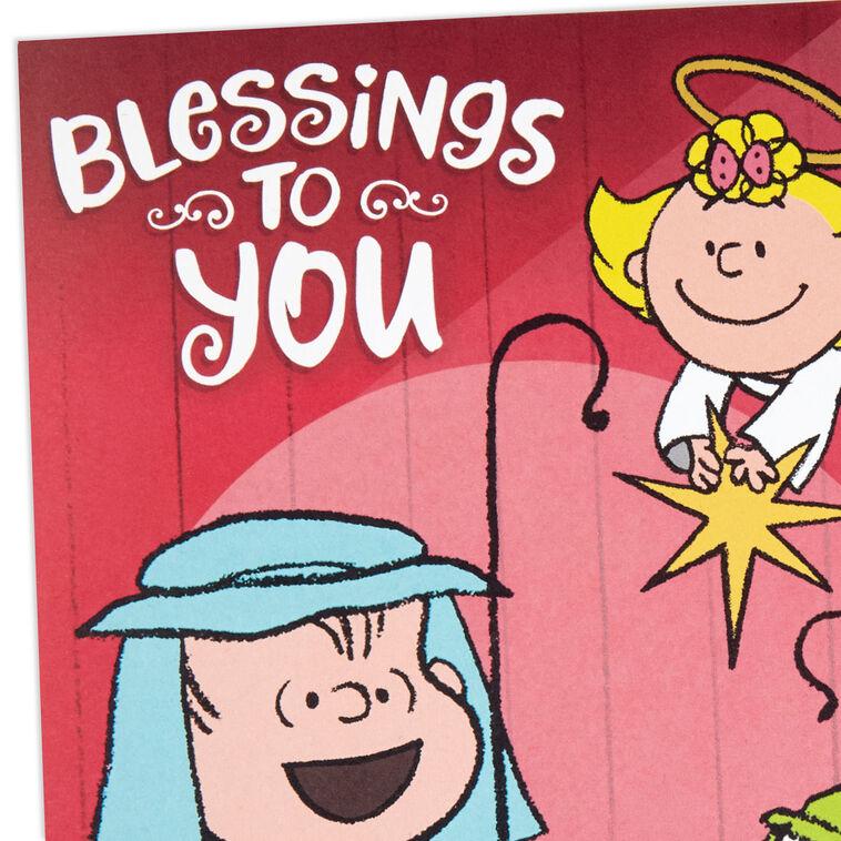 Hallmark Peanuts® Blessings And Joy Nativity Scene Musical Pop-Up Christmas Card
