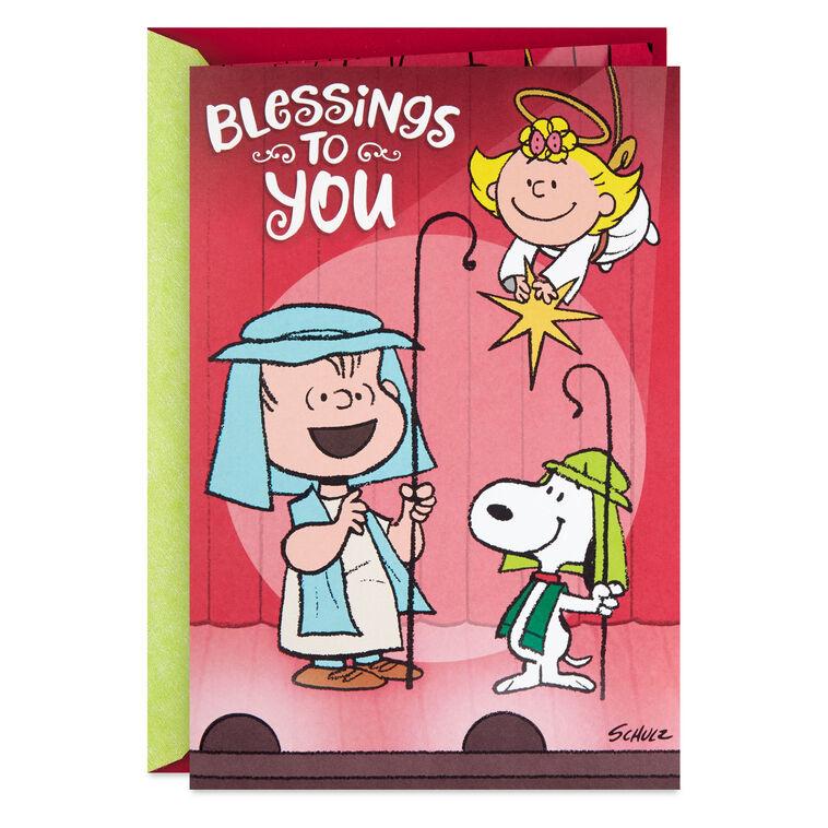 hallmark Peanuts® Blessings and Joy Nativity Scene Musical Pop-Up Christmas Card