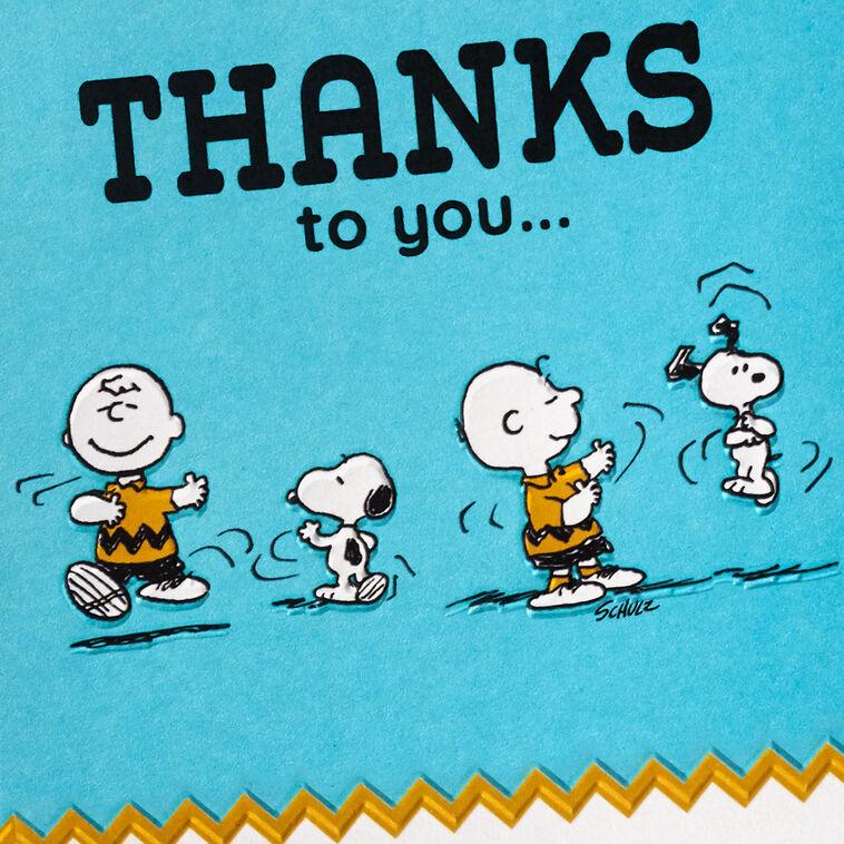 Hallmark Peanuts® Charlie Brown And Snoopy Happy Dance Thank You Card