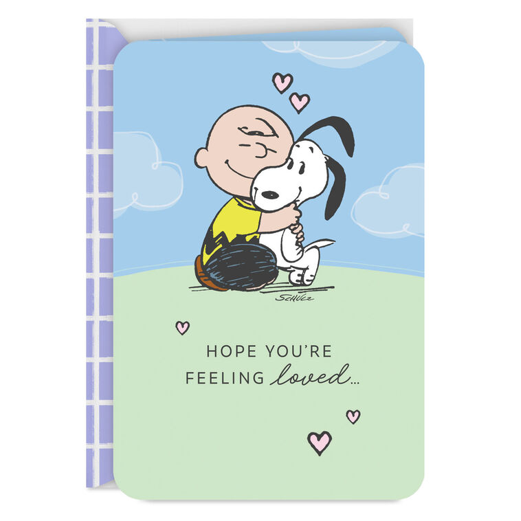 hallmark Peanuts® Charlie Brown and Snoopy Hugging Love Card
