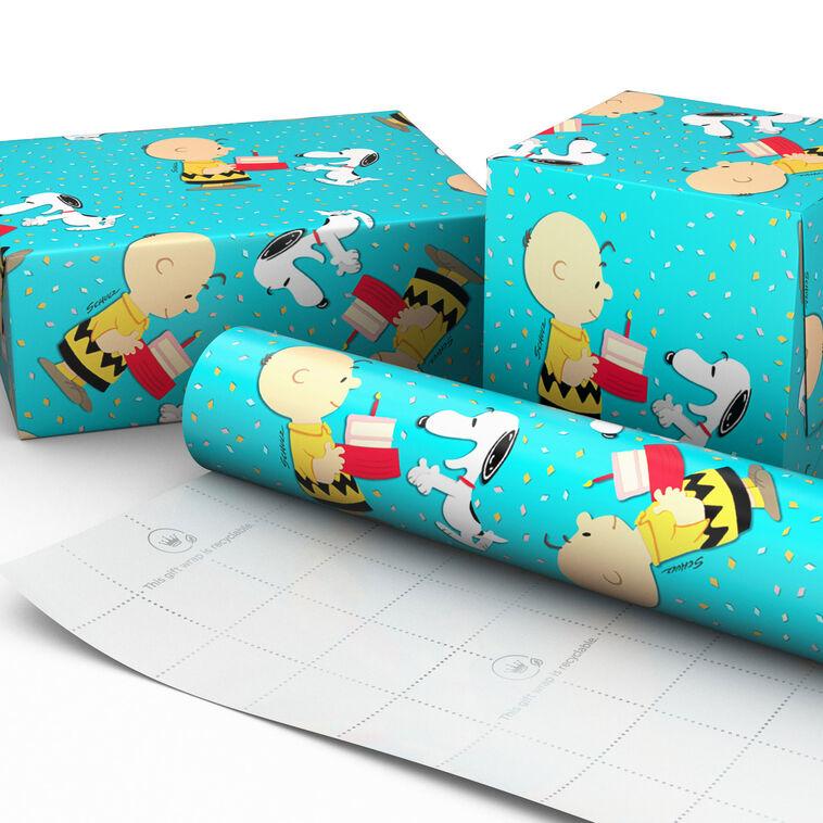 Hallmark Peanuts® Charlie Brown And Snoopy With Cake Wrapping Paper 17.5 Sq. Ft
