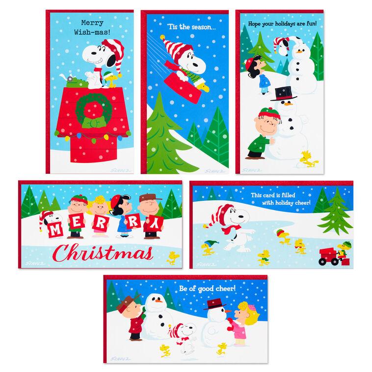 Hallmark Peanuts® Gang Assorted Money Holder Boxed Christmas Cards Pack Of 36