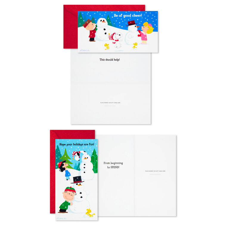 Hallmark Peanuts® Gang Assorted Money Holder Boxed Christmas Cards Pack Of 36