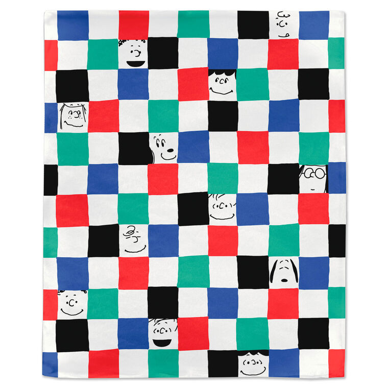 Hallmark Peanuts® Gang Checkered Throw Blanket 50x60