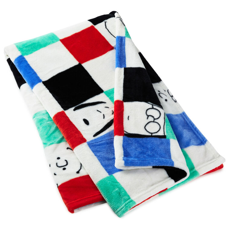 hallmark Peanuts® Gang Checkered Throw Blanket 50x60