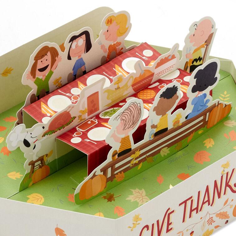 Hallmark Peanuts® Gang Give Thanks 3D Pop-Up Thanksgiving Card