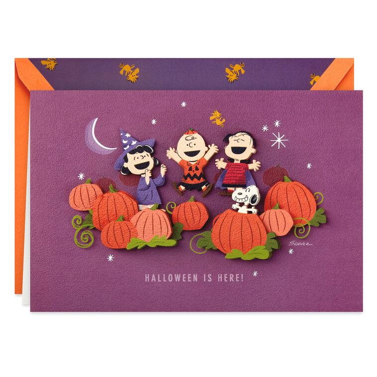hallmark Peanuts® Gang in the Pumpkin Patch Halloween Card