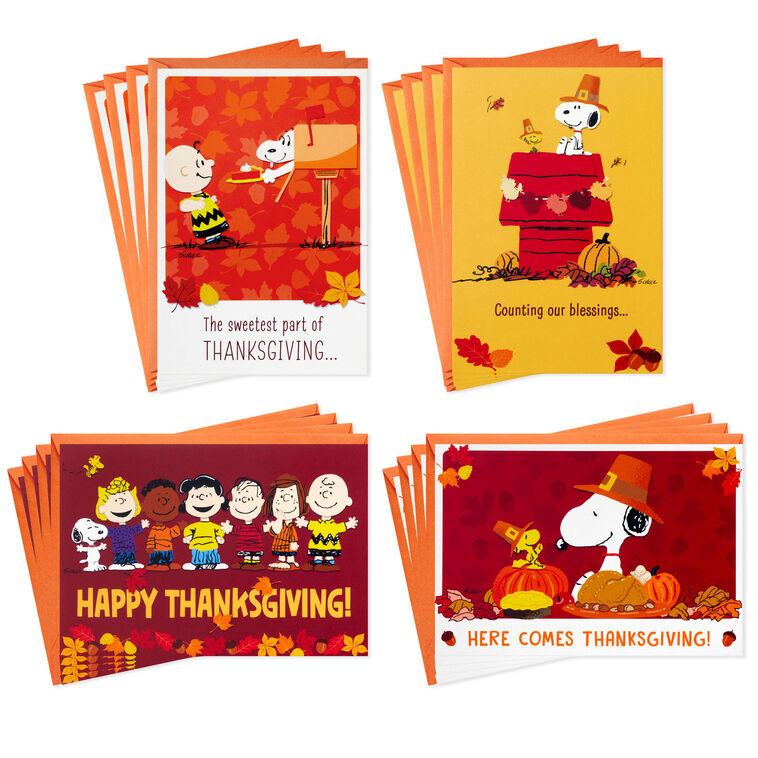 hallmark Peanuts® Good Wishes Boxed Thanksgiving Cards Assortment Pack of 16