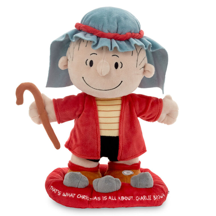 Hallmark Peanuts® Linus In Shepherd Costume Plush With Sound Motion And Light 12"