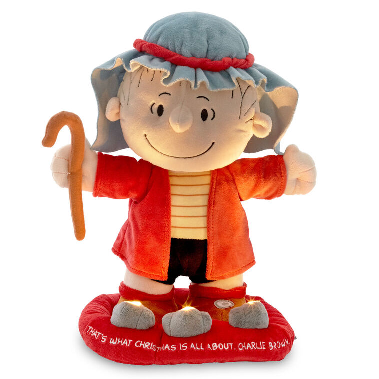 hallmark Peanuts® Linus in Shepherd Costume Plush With Sound Motion and Light 12"