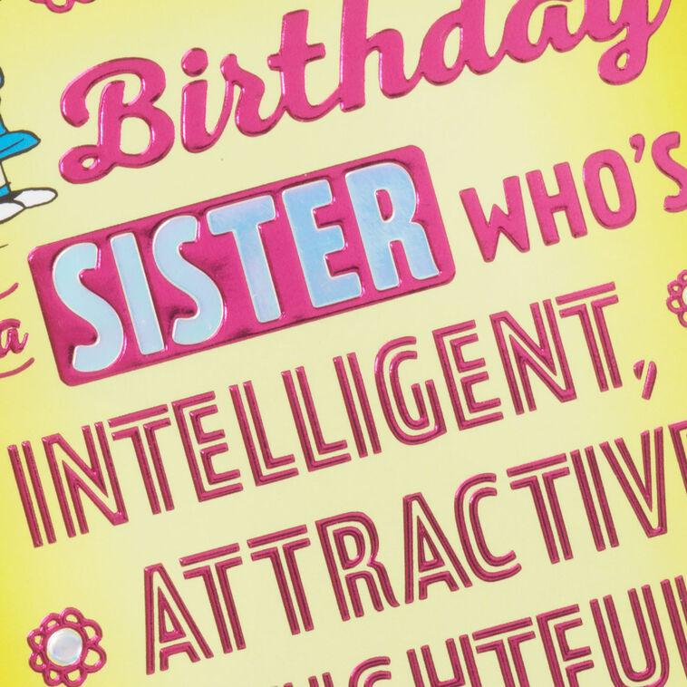 Hallmark Peanuts® Lucy Fun And Intelligent Sister Funny Birthday Card