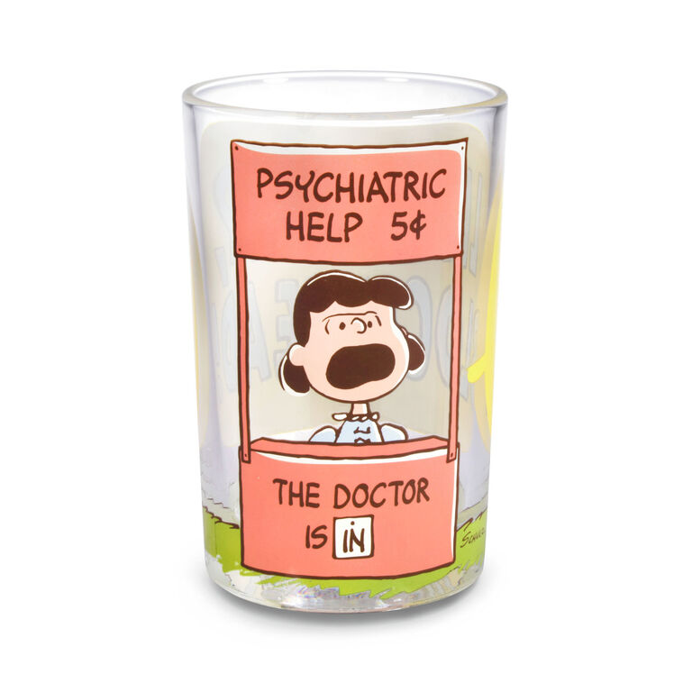 hallmark Peanuts® Lucy The Doctor Is In Collectible Drinking Glass 13.5 oz