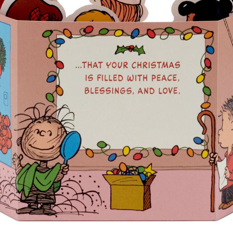 Hallmark Peanuts® Merry Little Wish 3D Pop-Up Christmas Card With Sound And Light