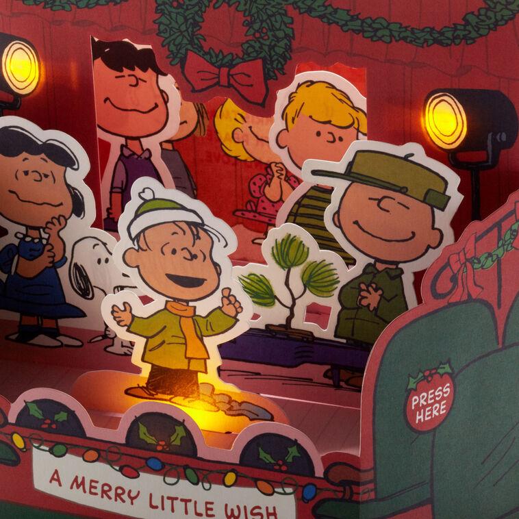 Hallmark Peanuts® Merry Little Wish 3D Pop-Up Christmas Card With Sound And Light