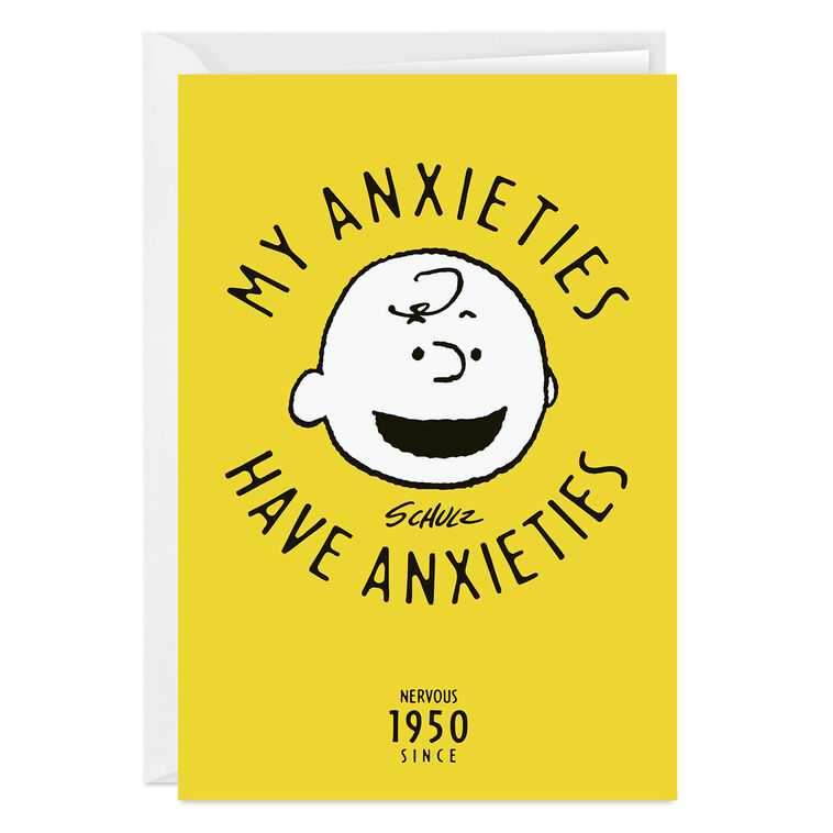 hallmark Peanuts® My Anxieties Have Anxieties Custom Self Care Card