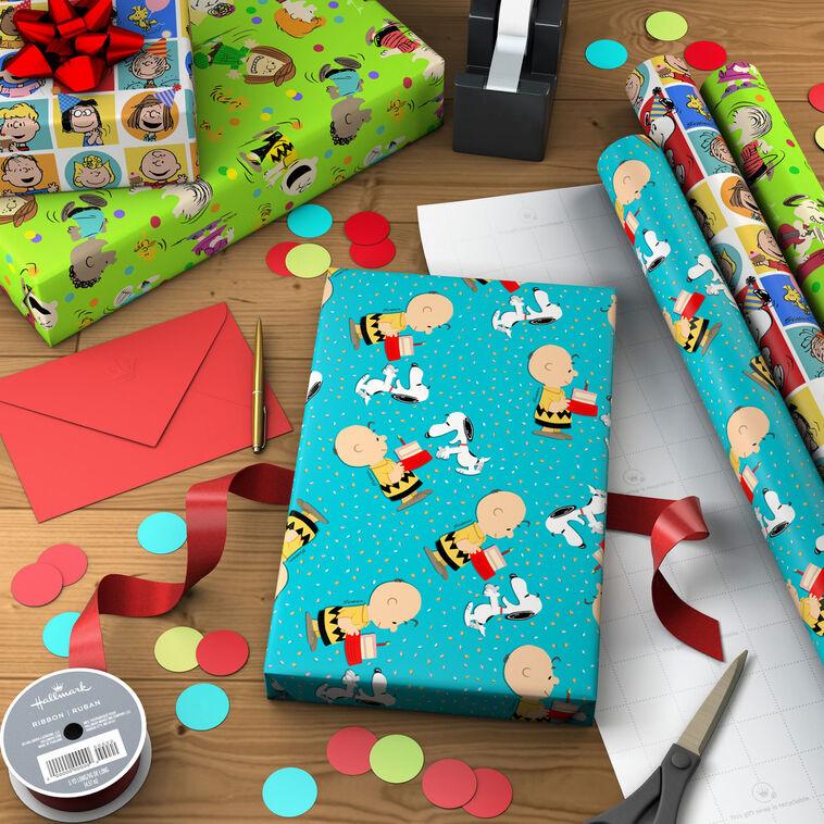 Hallmark Peanuts® Party Fun 3-Pack Assorted Wrapping Paper Roll Bundle 60 Sq. Ft. Total