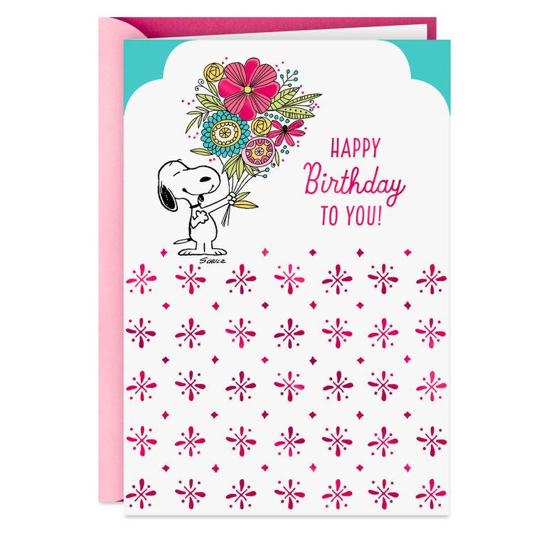 hallmark Peanuts® Smiles and Fun Snoopy Birthday Card for Her