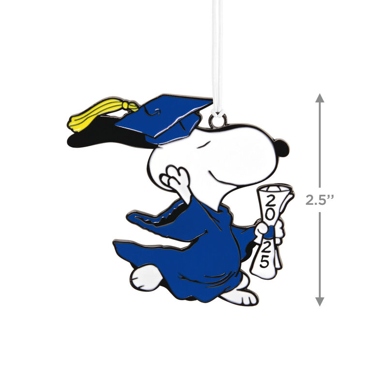 Hallmark Peanuts® Snoopy 2025 Graduate Metal Hallmark Ornament