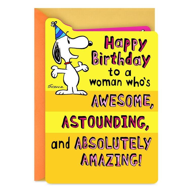 hallmark Peanuts® Snoopy Absolutely Amazing Pop-Up Birthday Card for Her