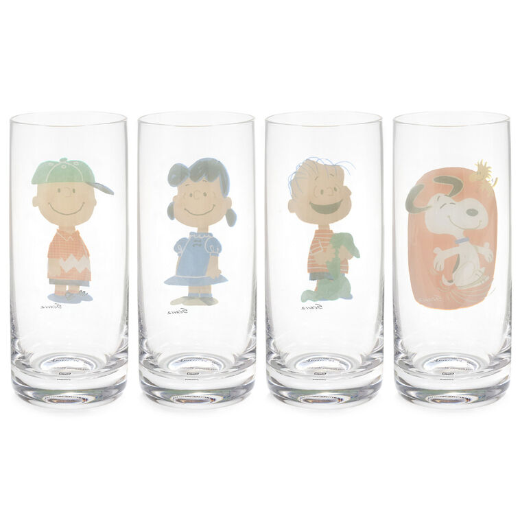 Hallmark Peanuts® Snoopy And Friends Tall Drinking Glasses Set Of 4