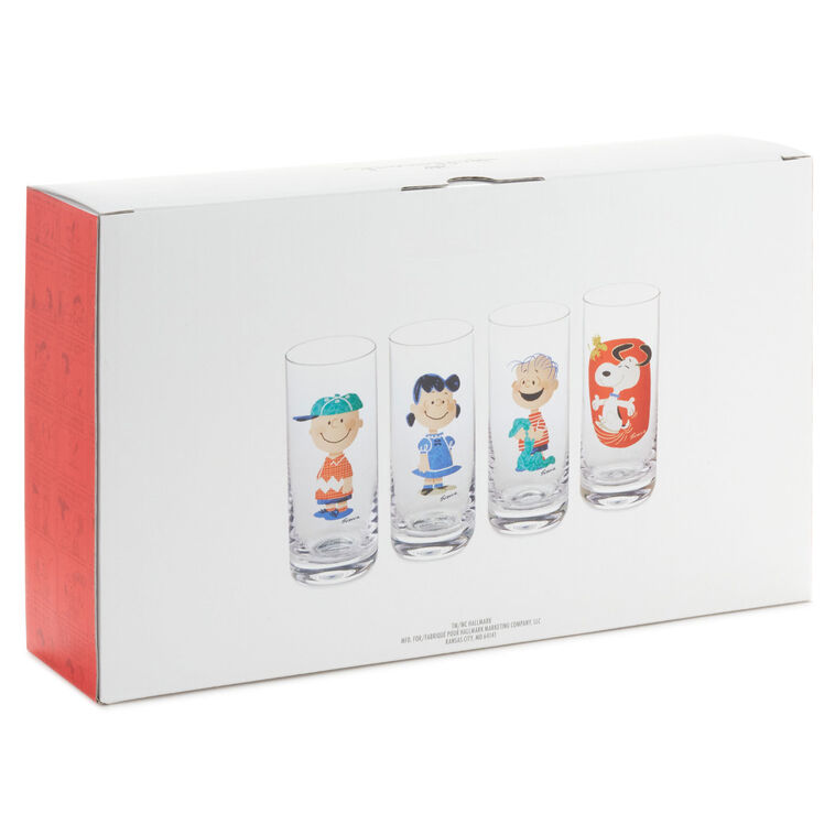 Hallmark Peanuts® Snoopy And Friends Tall Drinking Glasses Set Of 4