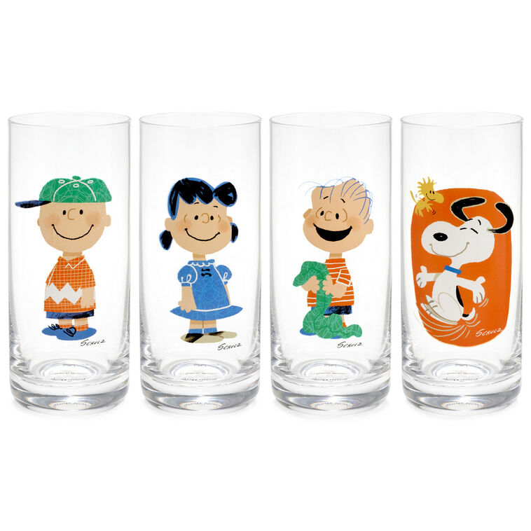 hallmark Peanuts® Snoopy and Friends Tall Drinking Glasses Set of 4