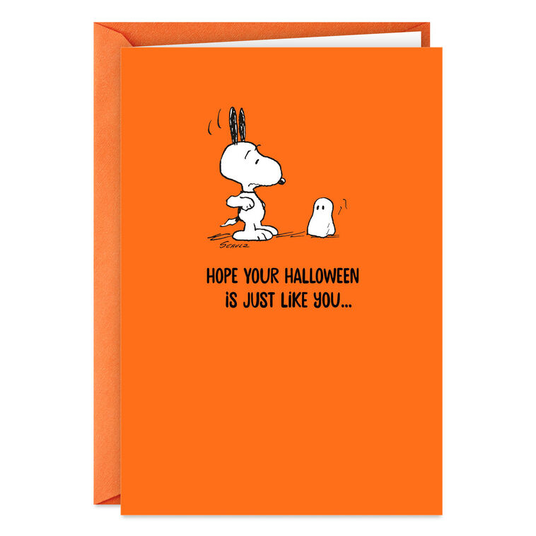 hallmark Peanuts® Snoopy and Ghost So Awesome It's Scary Halloween Card