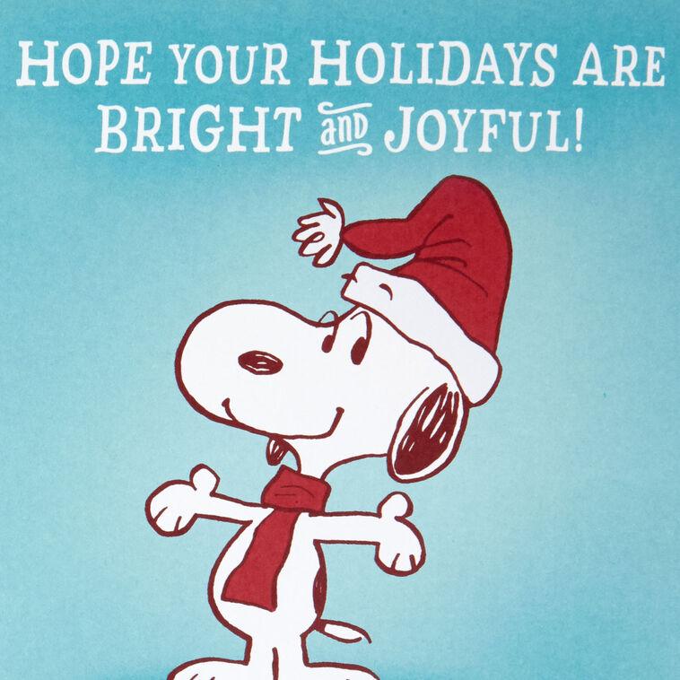 Hallmark Peanuts® Snoopy And Woodstock Bright And Joyful Musical Christmas Card With Light