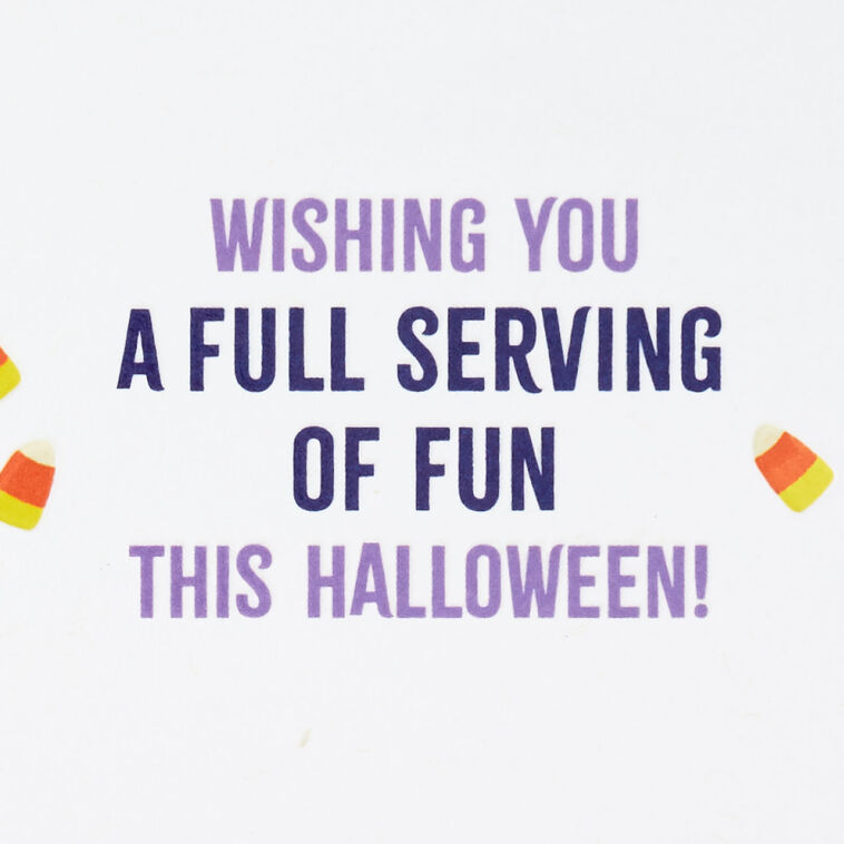 Hallmark Peanuts® Snoopy And Woodstock Candy Corn Funny Halloween Card