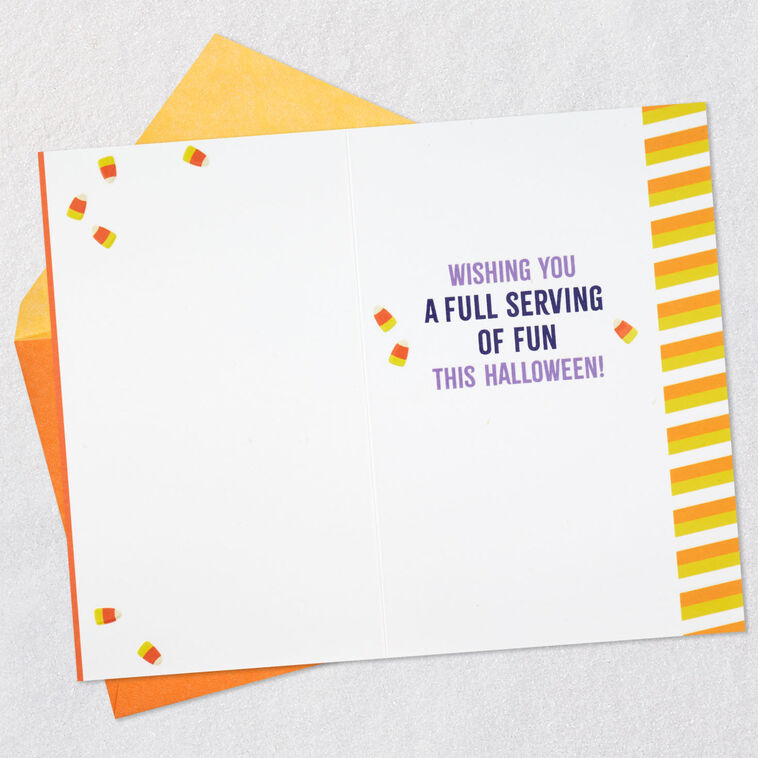 Hallmark Peanuts® Snoopy And Woodstock Candy Corn Funny Halloween Card