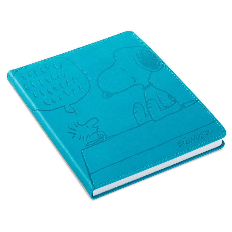hallmark Peanuts® Snoopy and Woodstock Faux Leather Notebook