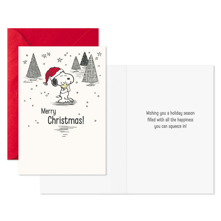 Hallmark Peanuts® Snoopy And Woodstock Hugs Christmas Cards Pack Of 6