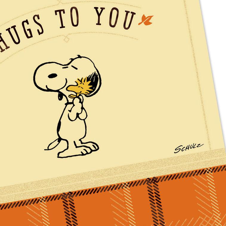 Hallmark Peanuts® Snoopy And Woodstock Hugs To You Thanksgiving Card