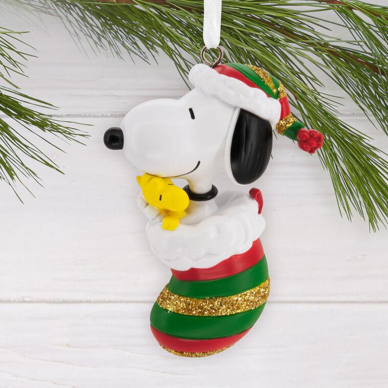 Hallmark Peanuts® Snoopy And Woodstock In Stocking Hallmark Ornament