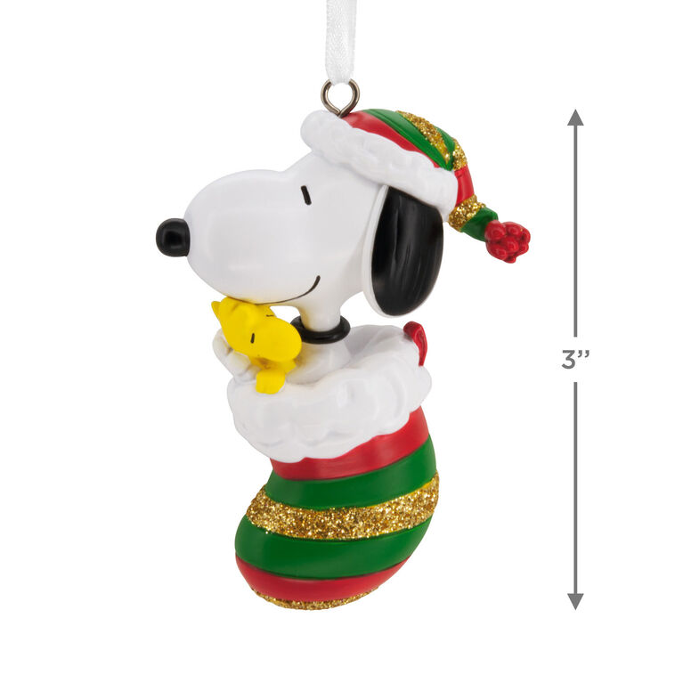 Hallmark Peanuts® Snoopy And Woodstock In Stocking Hallmark Ornament