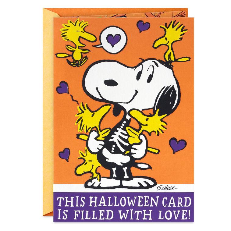 hallmark Peanuts® Snoopy and Woodstock Love and Jokes Funny Pop-Up Halloween Card