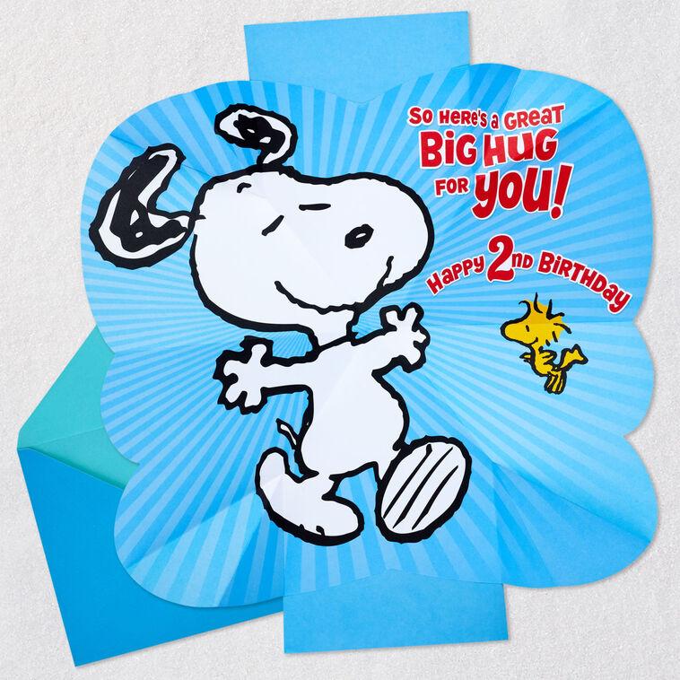 Hallmark Peanuts® Snoopy And Woodstock Pop-Up Hug 2nd Birthday Card