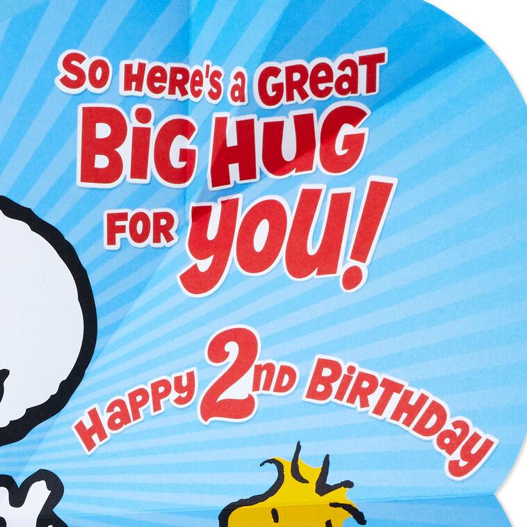 Hallmark Peanuts® Snoopy And Woodstock Pop-Up Hug 2nd Birthday Card