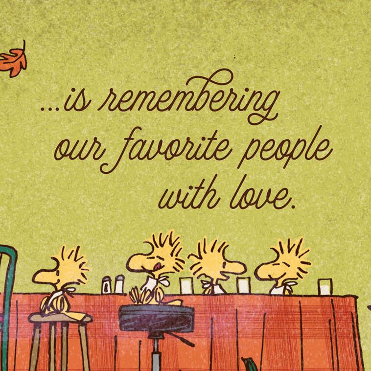 Hallmark Peanuts® Snoopy And Woodstock Sharing The Love Thanksgiving Card