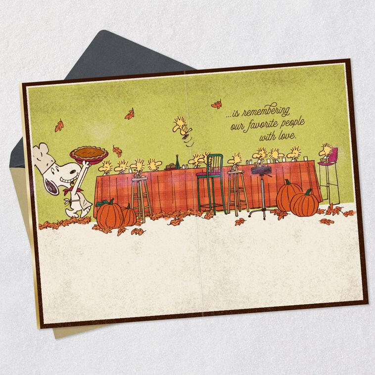 Hallmark Peanuts® Snoopy And Woodstock Sharing The Love Thanksgiving Card