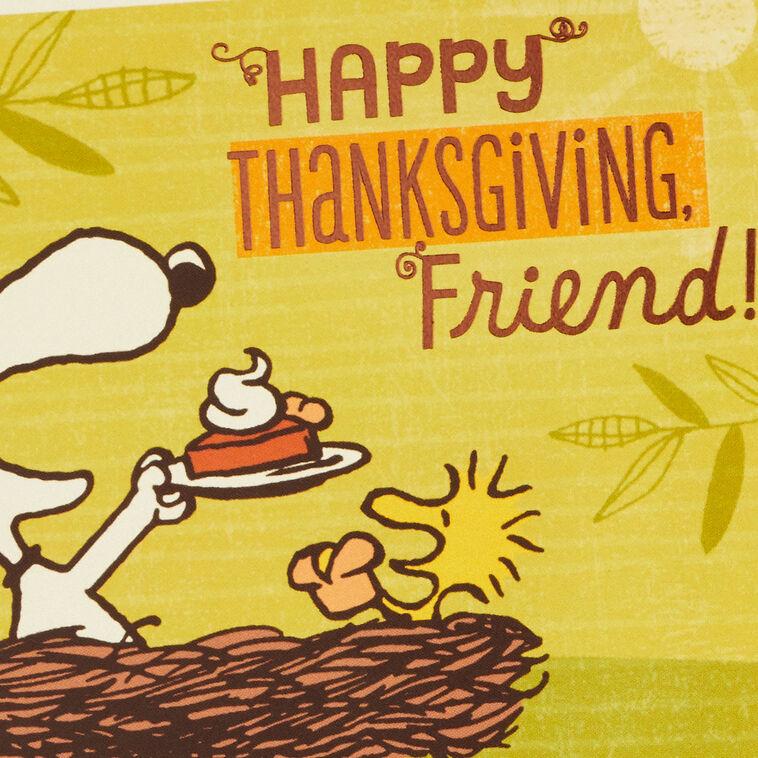 Hallmark Peanuts® Snoopy And Woodstock Smile Thanksgiving Card For Friend