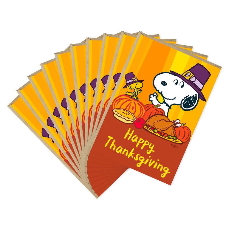 hallmark Peanuts® Snoopy and Woodstock Thanksgiving Cards Pack of 10