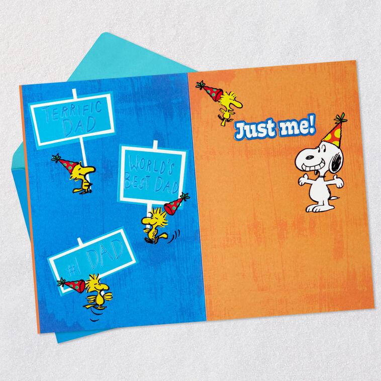 Hallmark Peanuts® Snoopy And Woodstock World's Best Dad Funny Birthday Card