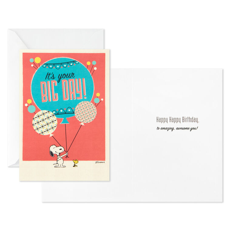 Hallmark Peanuts® Snoopy Assorted Birthday Cards Pack Of 12