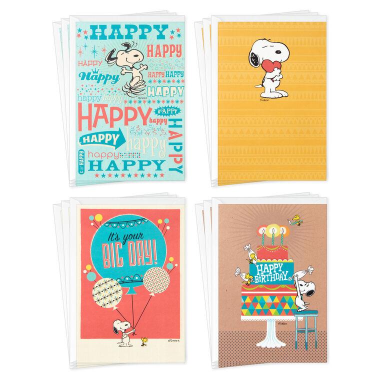 hallmark Peanuts® Snoopy Assorted Birthday Cards Pack of 12