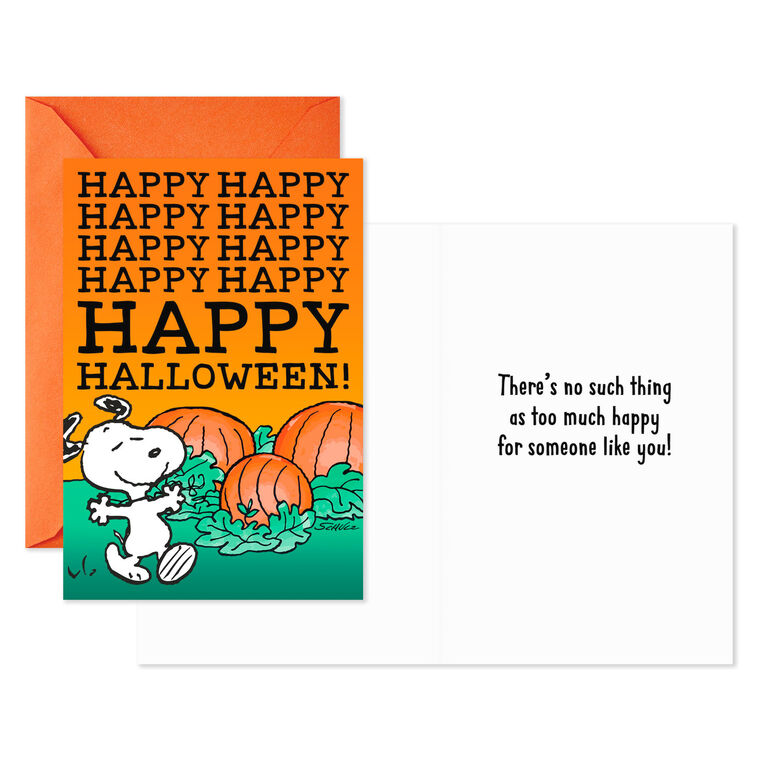 Hallmark Peanuts® Snoopy Cute And Spooky Assorted Halloween Cards Pack Of 6