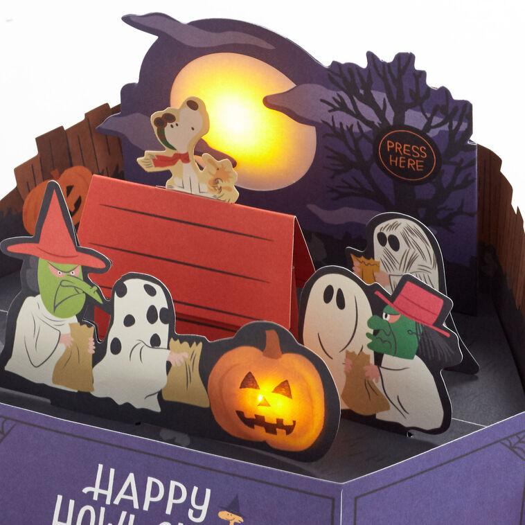 Hallmark Peanuts® Snoopy Happy Howl-oween Musical 3D Pop-Up Halloween Card With Light
