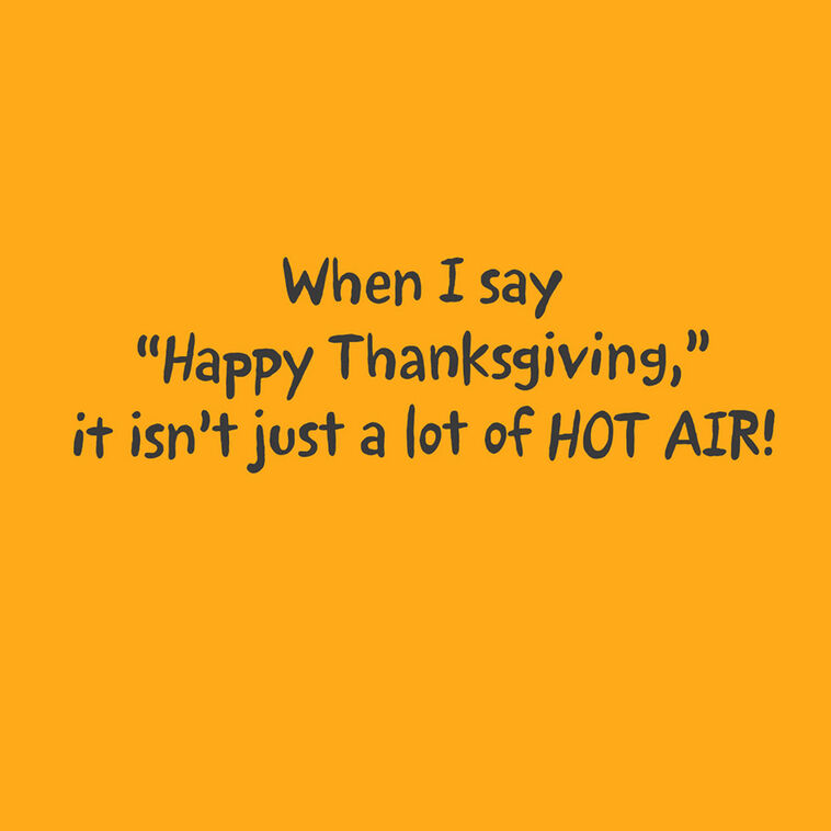 Hallmark Peanuts® Snoopy Hot Air Parade Balloon Funny Thanksgiving Card